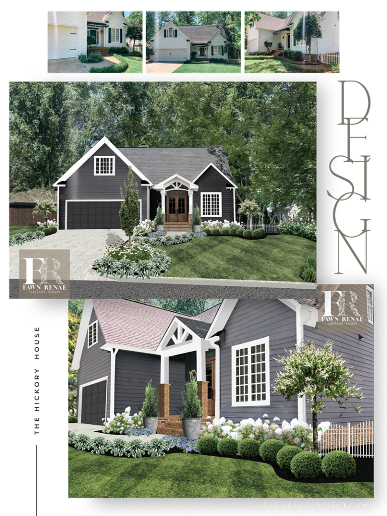 Fawn Renae Designs landscape design at the Hickory House in Hickory, NC.