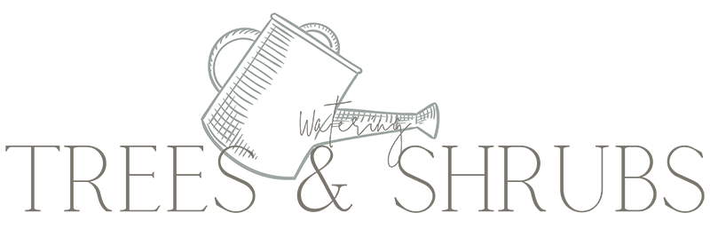 watering trees and shrubs text