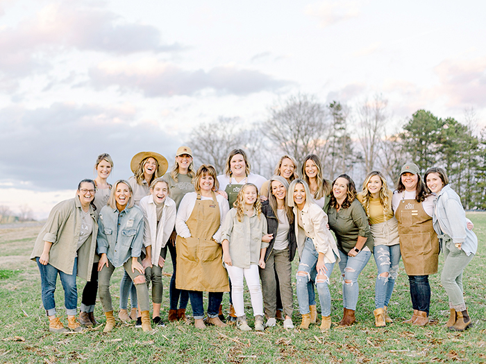 The whole crew of Those Plant Ladies with Fawn and Heather.