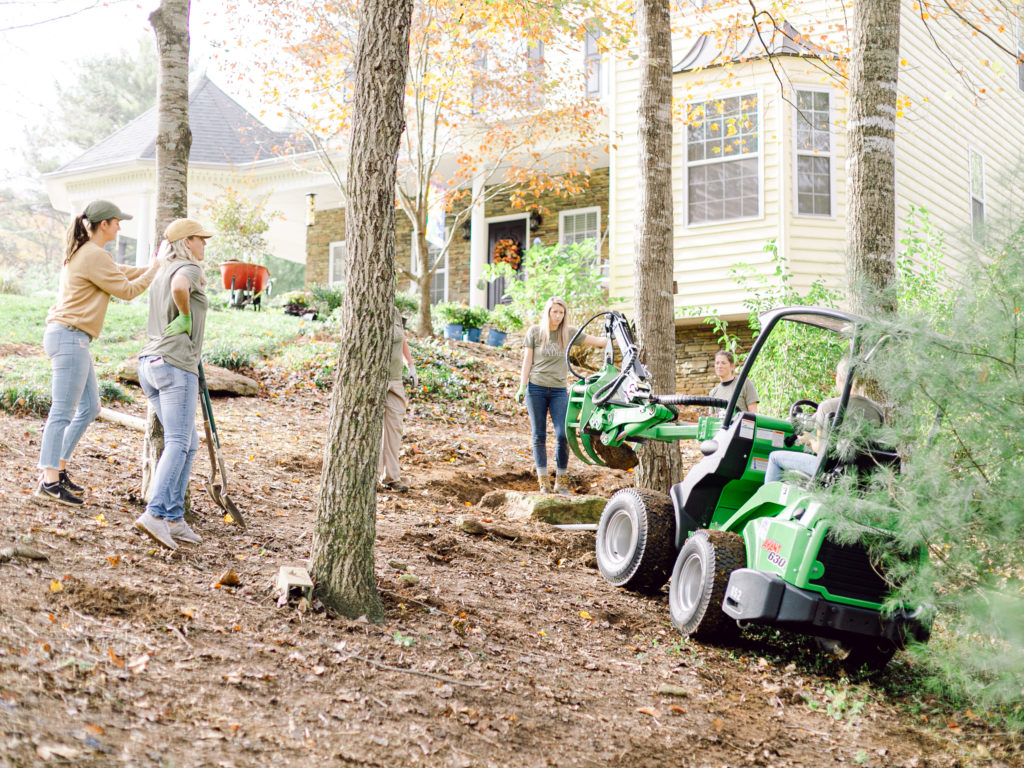 Those Plant Ladies using the Avant Loader 630 on a jobsite.