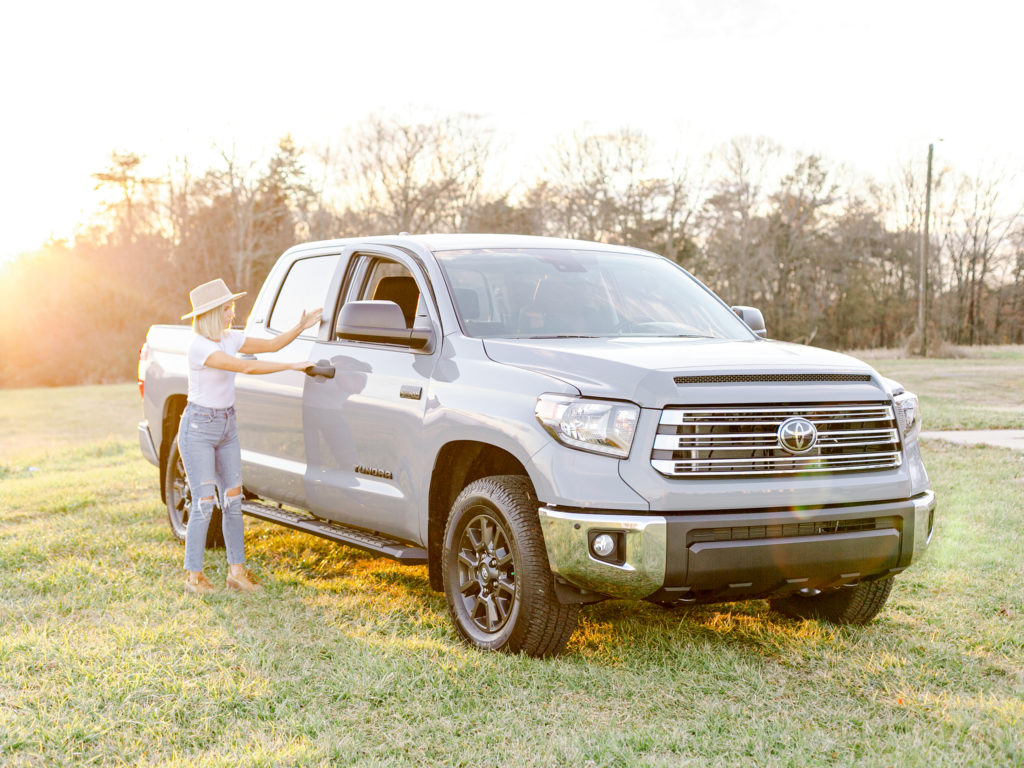 Fawn of Those Plant Ladies with the new Toyota Tundra from Mike Johnsons' Hickory Toyota