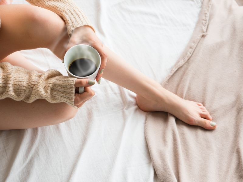 Coffee in bed; Those Plant Ladies: 5 Ways to Fight the Winter Blues