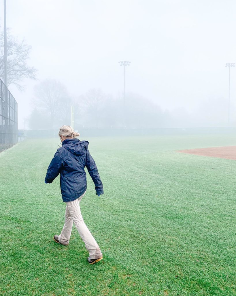 Fawn of Those Plant Ladies and Fawn Renae Designs as she walks off the field.