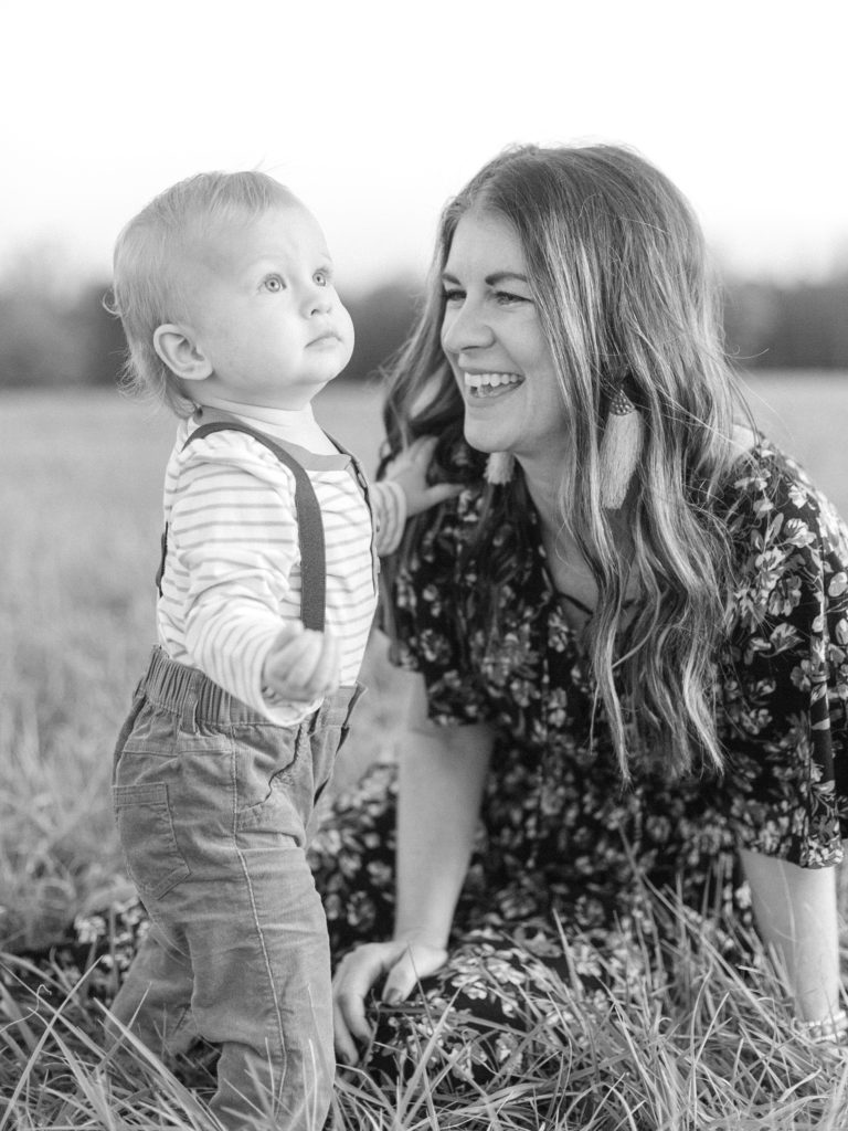 Claire of Those Plant Ladies with her youngest child.