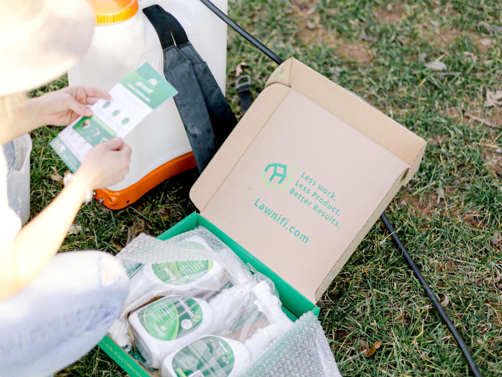Lawnifi subscription fertilizer kit.